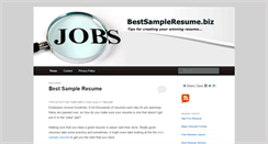 Desktop Screenshot of bestsampleresume.biz